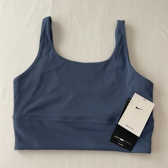 (NWT) Nike Zenvy Rib Women’s Light Support Non Padded Longline Sports Bra, Small - Picture 13 of 16